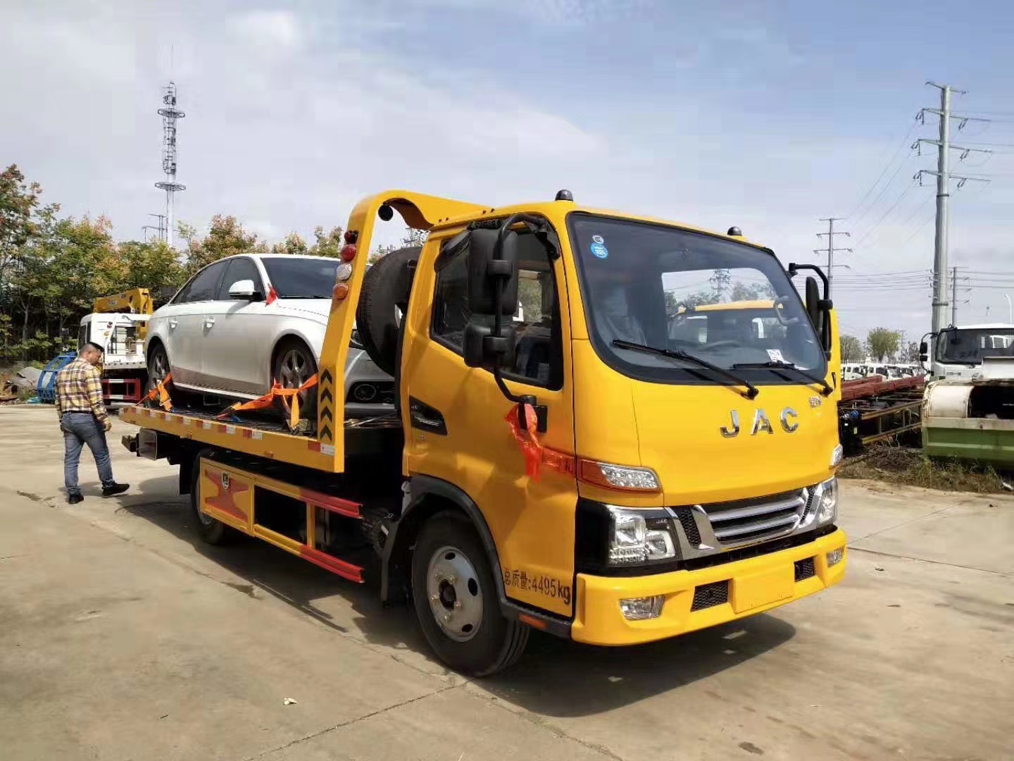 國(guó)六江淮藍(lán)牌一拖二清障車(chē)