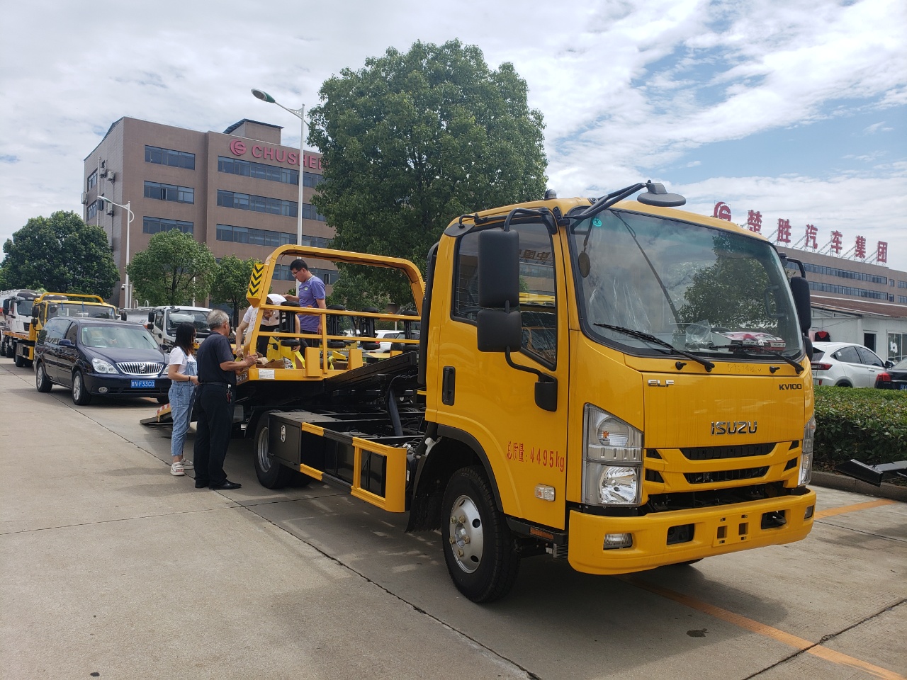 國六慶鈴寬體藍牌一拖二清障車